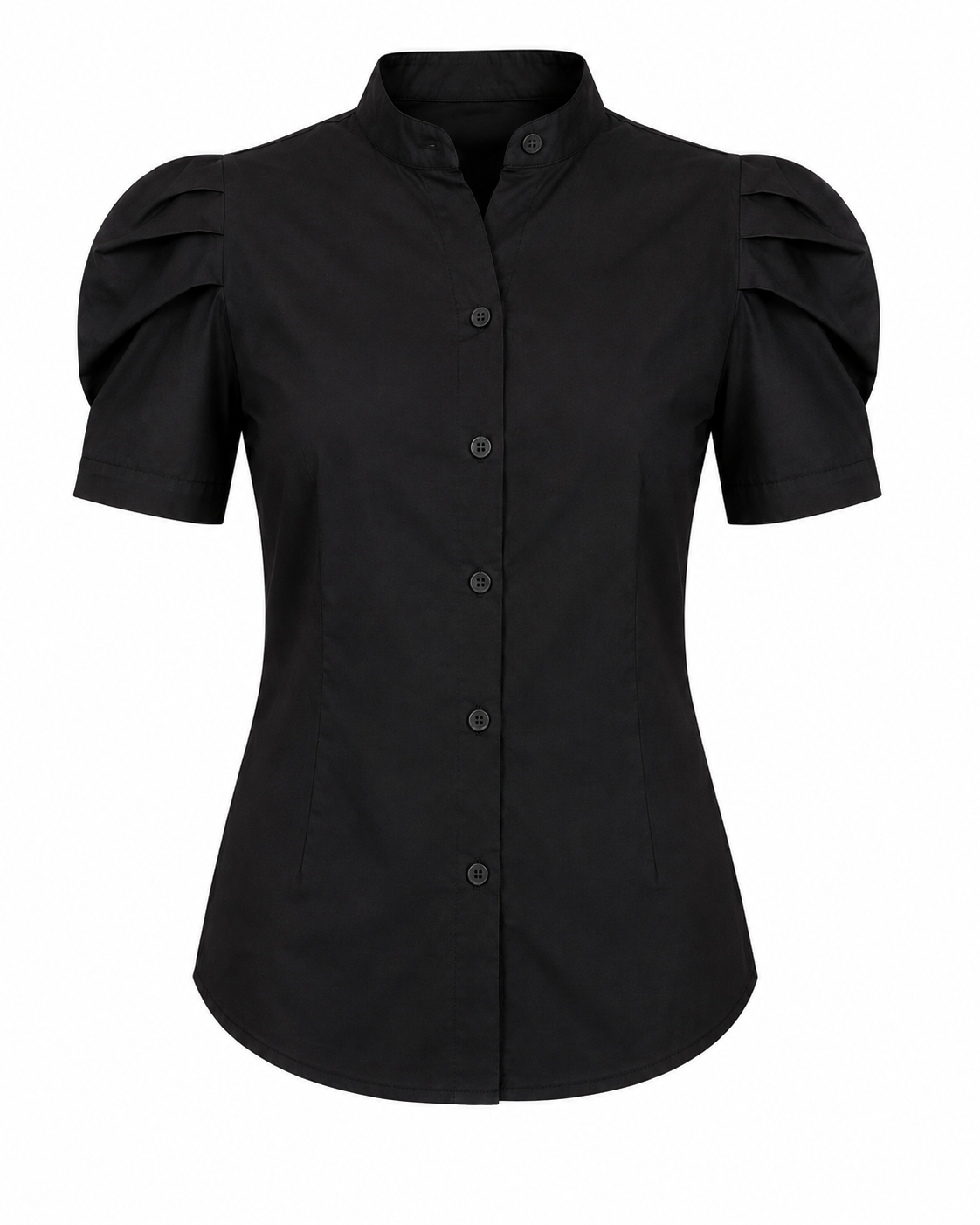 Camisa abullonada de manga corta
