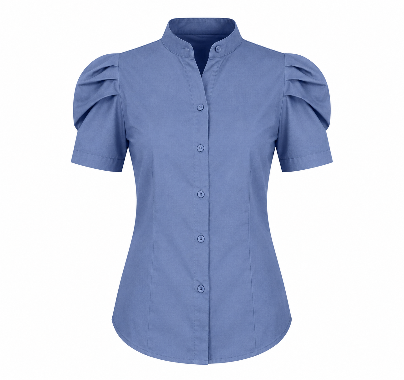 Camisa abullonada de manga corta
