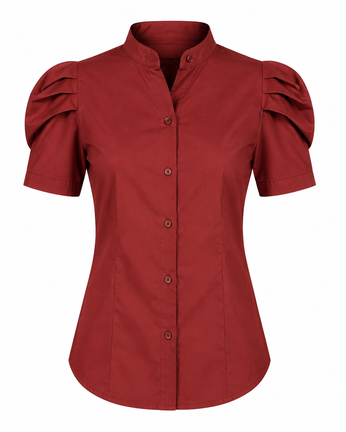 Camisa abullonada de manga corta