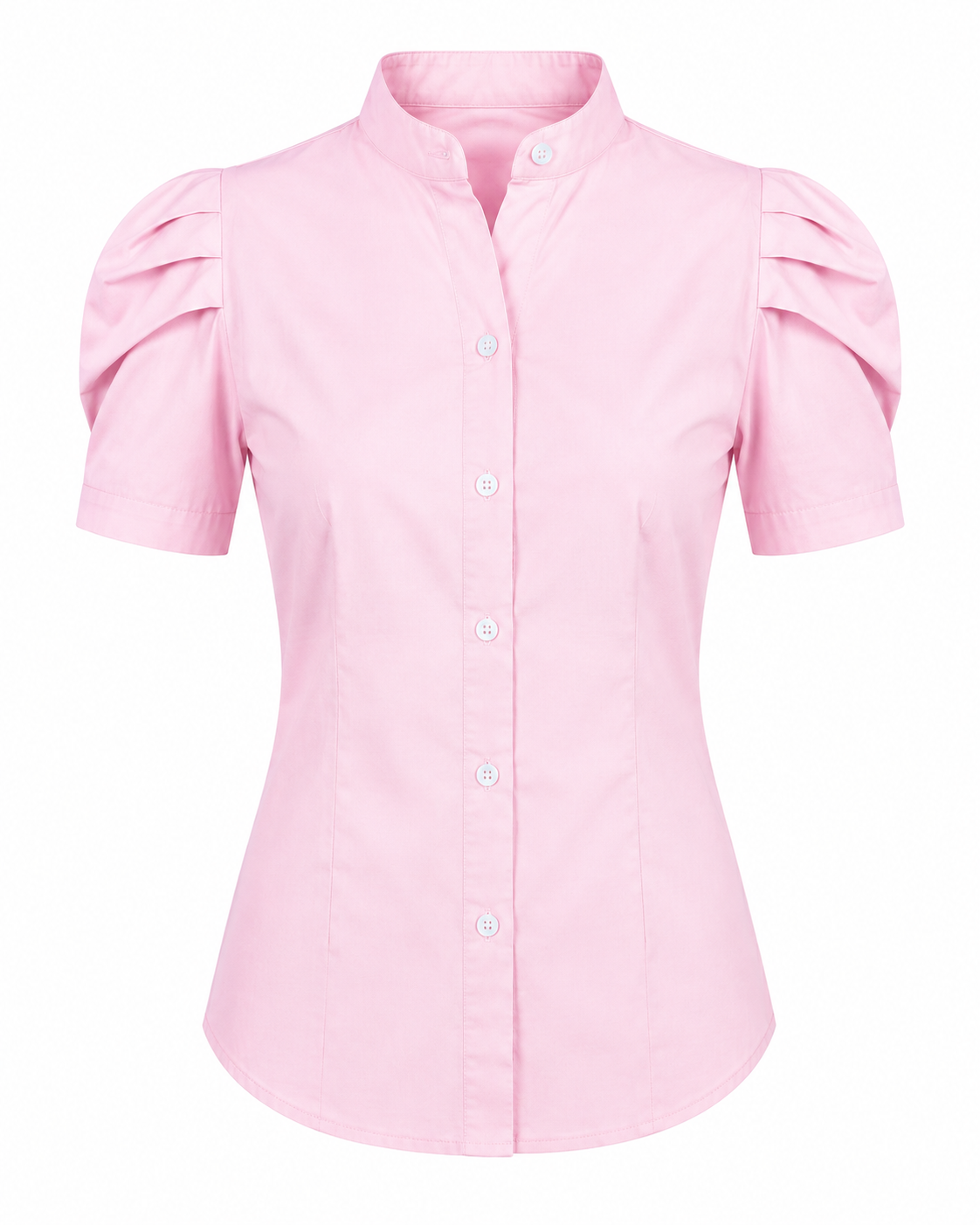 Camisa abullonada de manga corta