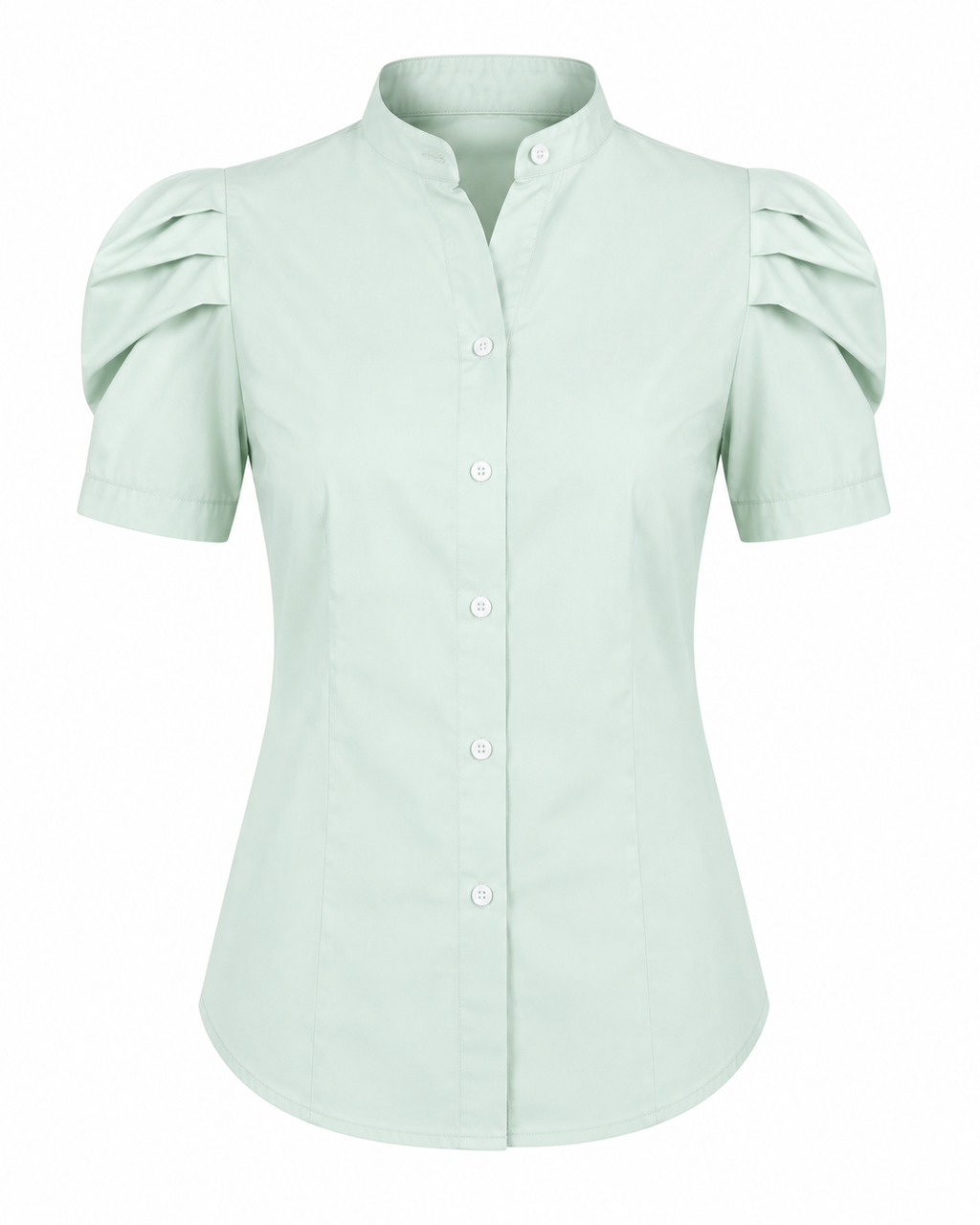 Camisa abullonada de manga corta