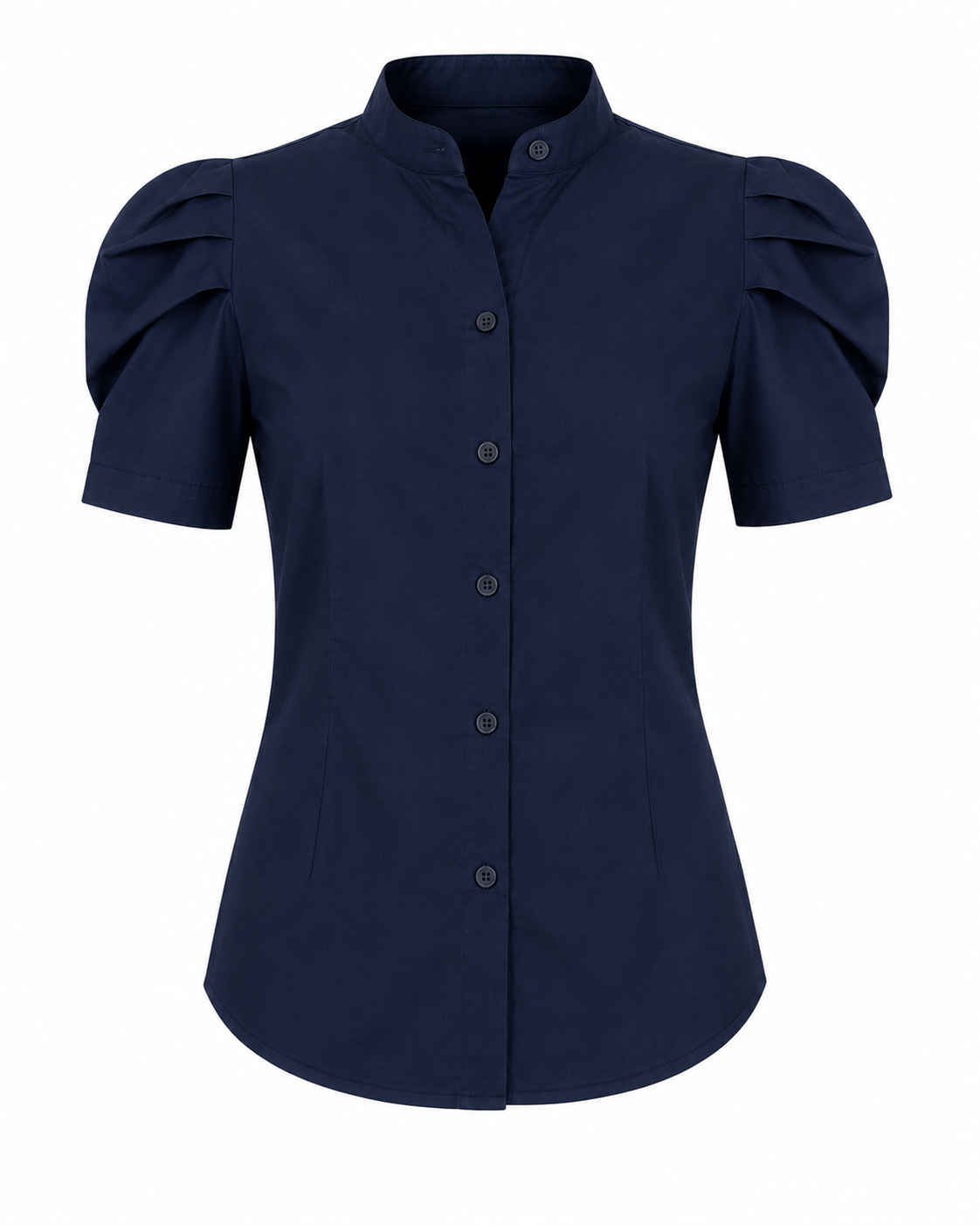 Camisa abullonada de manga corta
