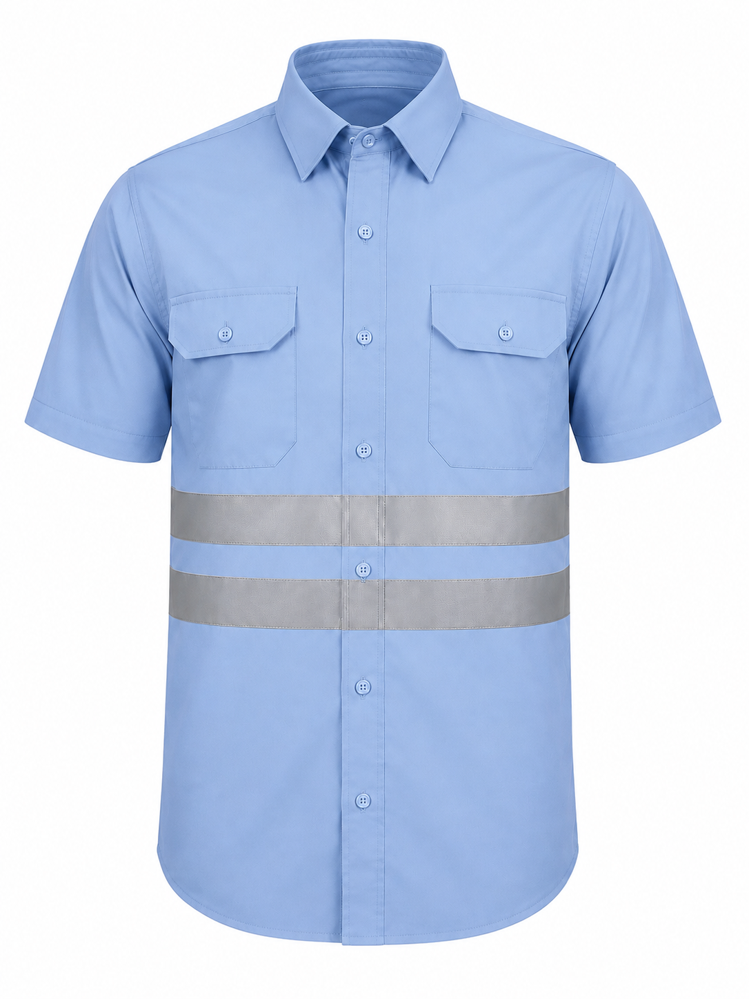Camisas Industriales manga corta con rayas reflectivas