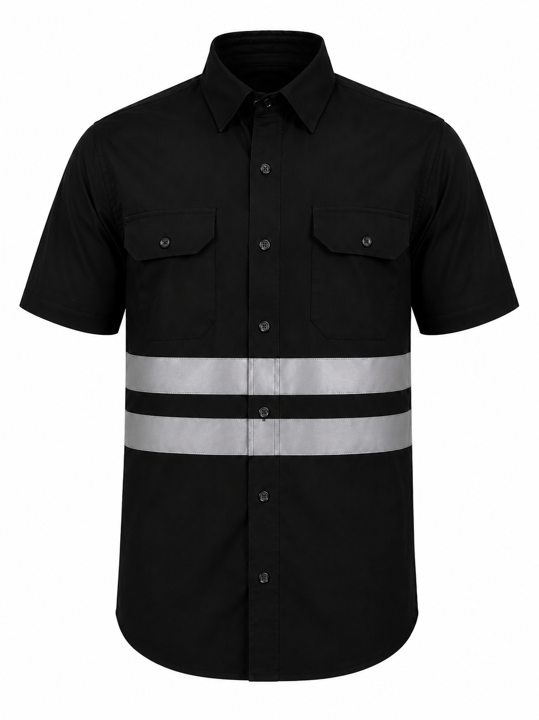 Camisas Industriales manga corta con rayas reflectivas